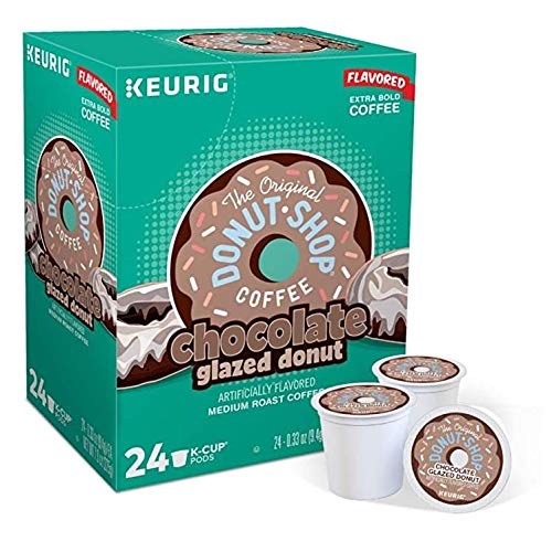 Keurig Coffee Pods K-Cups 16 / 18 / 22 / 24 Count Capsules ALL BRANDS / FLAVORS (24 Pods Donut Shop – Chocolate Glazed Donut)