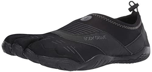 Body Glove Men’s 3T Barefoot Cinch Water Shoe, Black/Black, 8