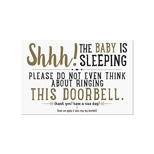 Artisan Owl Shhh! The Baby is Sleeping Door Magnet – 4×6 All Weather Made in The USA Magnet Sign (1 Magnet)