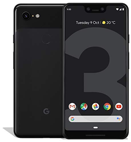 Pixel Phone 3 XL by Google 128GB, Fully Unlocked (AT&T / T-Mobile / Verizon), Just Black – (Renewed)