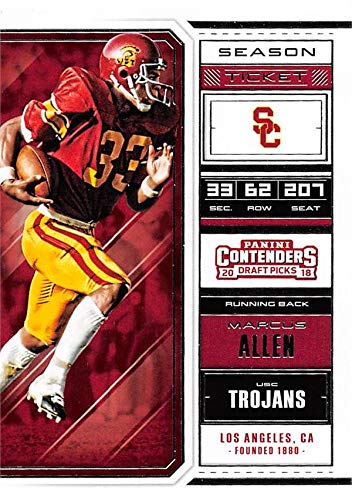 Marcus Allen football card (USC Trojans) 2018 Panini Draft Picks Season Ticket #66