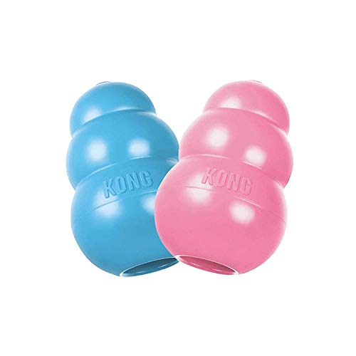 KONG Small Dog Puppy Teething Toy – Colors May Vary (2 Pack)