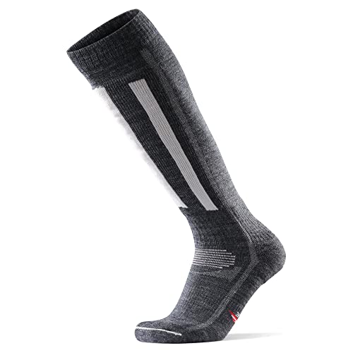 DANISH ENDURANCE Alpine Performance Socks (US Women 8-10 // US Men 6.5-8.5, Dark Grey/Light Grey 1-pack)