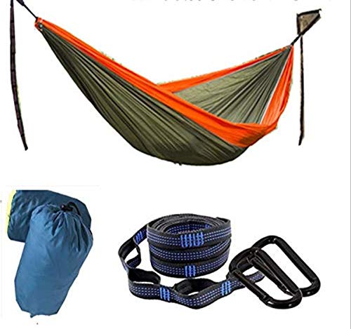 SAYGOGO 676422229611 Nylon Portable Parachute Hammock, Heavy-Duty, Compliant with Camping, Backpacking Travel, 106.3 x 55.1″