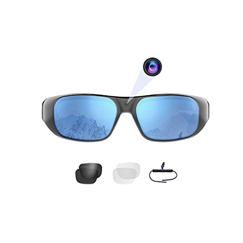 OhO 64GB Camera Glasses,1080P Full HD Smart Glasses with UV400 Sunglasses Lens with IP44 Waterproof for Outdoor Sport