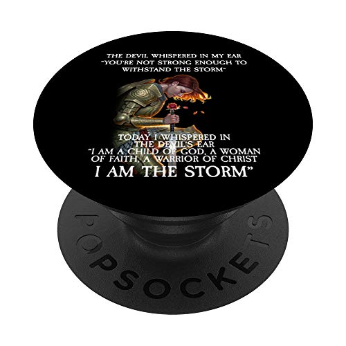 I am the storm woman PopSockets PopGrip: Swappable Grip for Phones & Tablets
