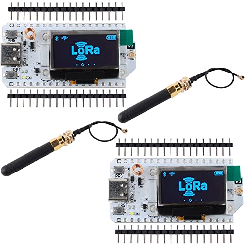 915MHz ESP32 LoRa 0.96 OLED Development Board V3 SX1262 Type-C + LoRa Antenna for Arduino LoraWan IOT Internet of Thing (Pack of 2), not Compatible with WiFi LoRa 32 V2 | The Storepaperoomates Retail Market - Fast Affordable Shopping