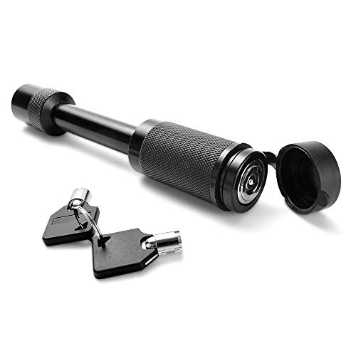 MICTUNING Heavy Duty 5/8 inch Trailer Hitch Lock – Upgraded Plum Blossom Lock Core Hitch Pin with 2 Keys and Rubber Cap for Class III IV 2 and 2-1/2 inch Hitch Receiver