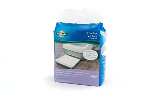 PetSafe Replacement Pee Pad, for PetSafe Deluxe Crystal Cat Litter Box System, from The Makers of The ScoopFree Self-Cleaning Cat Litter Box, 10-Pack