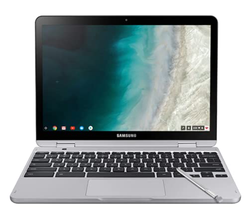 SAMSUNG Chromebook Plus V2, 2-in-1, 4GB RAM, 32GB eMMC, 13MP Camera, Chrome OS, 12.2″, 16:10 Aspect Ratio, Stealth Silver (XE521QAB-K01US)