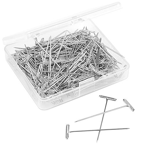 Jalan 200 Pieces Strong Steel T Pins for Blocking Knitting & Modelling (27mm)