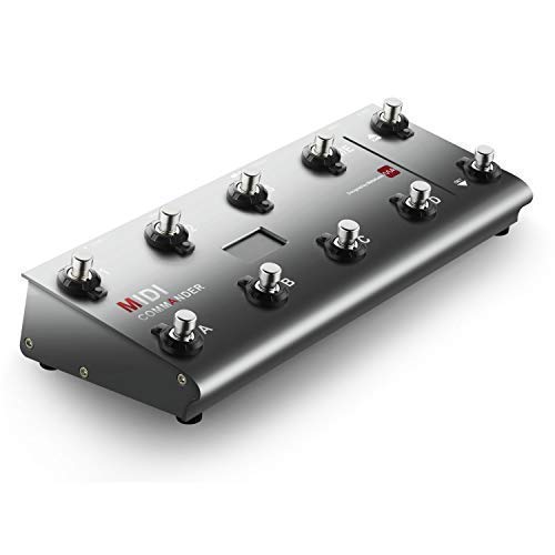 MIDI Foot Controller，MeloAudio Guitar Floor Multi-Effects Portable USB MIDI Foot Controller with 10 Foot Switches，2 Expression Pedal Jacks and 8 Host Presets