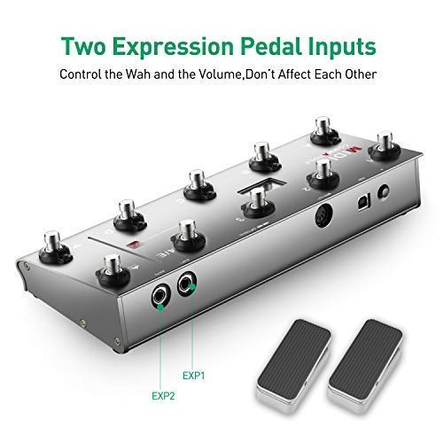MIDI Foot Controller，MeloAudio Guitar Floor Multi-Effects Portable USB MIDI Foot Controller with 10 Foot Switches，2 Expression Pedal Jacks and 8 Host Presets | The Storepaperoomates Retail Market - Fast Affordable Shopping