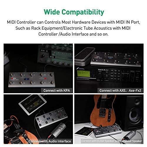 MIDI Foot Controller，MeloAudio Guitar Floor Multi-Effects Portable USB MIDI Foot Controller with 10 Foot Switches，2 Expression Pedal Jacks and 8 Host Presets | The Storepaperoomates Retail Market - Fast Affordable Shopping