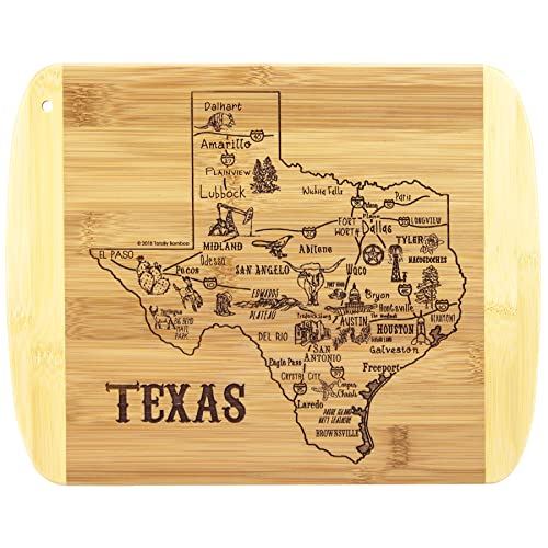 Totally Bamboo A Slice of Life Texas State Serving and Cutting Board, 11″ x 8.75″