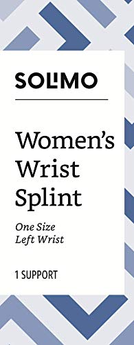Amazon Brand – Solimo Women’s Wrist Splint, Left Hand, One Size