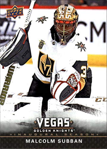 2017-18 Upper Deck Vegas Golden Knights Inaugural Season Hockey #28 Malcolm Subban Official NHL Trading Card RARE