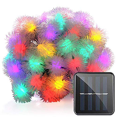 Chuzzle Ball Solar String Lights, 21ft 30 LED String Lights Outdoor, Waterproof Solar Fairy Lights for Home, Patio, Lawn, Garden, Wedding, Balcony, Party and Holiday Decorations (21, Multi-Color)
