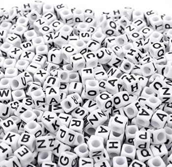 700PCS White Letter Beads Alphabet Beads for Jewelry Making DIY Necklace Bracelet (6mm) | The Storepaperoomates Retail Market - Fast Affordable Shopping