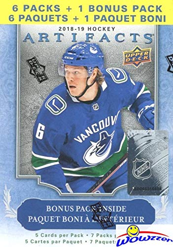 2018/19 Upper Deck Artifacts NHL Hockey Factory Sealed Retail Box! Look for Rookies, Rookie Redemptions, Memorabilia Jersey, Auto-Facts Autographs, Cool Parallels & More! Super Hot! Brand New! WOWZZER
