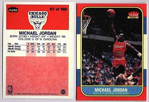 Michael Jordan Chicago Bulls 1986-87 Fleer Rookie RC REPRINT #57