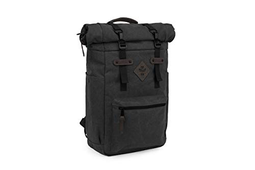 Revelry Supply The Drifter – Water Resistant, Lockable, Rolltop Travel Backpack for Outdoors, Nature, Exploring (Smoke)
