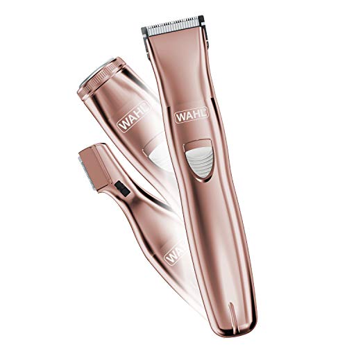 Wahl Pure Confidence Rechargeable Electric Razor, Trimmer, Shaver, & Groomer for Women with 3 Interchangeable Heads – Model 9865-2901V