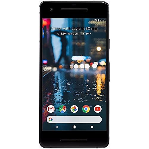 Google Pixel 2 G011A Factory Unlocked 128GB Just Black – (Renewed)