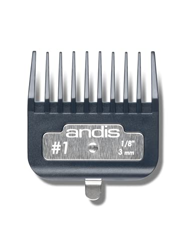 Andis Master Premium Metal Clip Comb Size #1 1/8″ Fits Model ML CL-33665, Blue