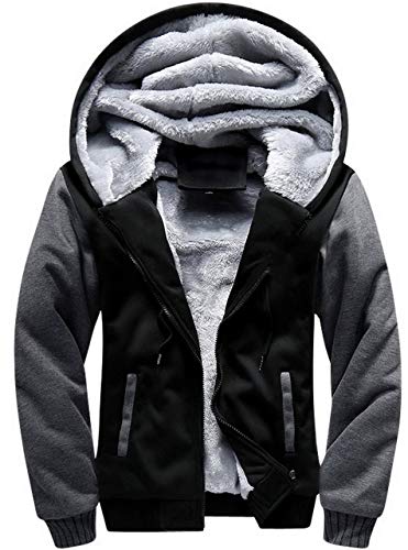 ZITY Men’s Fleece Hooded Sweatshirt Black XX-Large