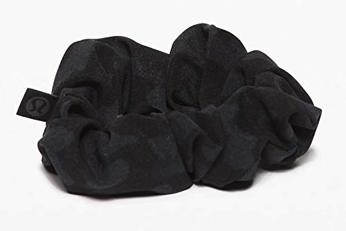 Lululemon Deep Black Coal Camo Multi Uplifting Scrunchie