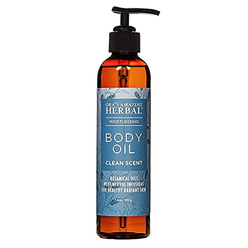 Clean Scent Body Oil, Body Oil For Men & Women, Dry Skin, Moisturizing Skin Oil, Eucalyptus & Lemongrass Essential Oils, Hydrating Massage Oil, Natural Skin Care