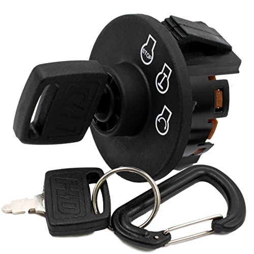 HD Switch Starter Ignition Key Switch for Toro Replaces 137-4100 w/2 Premium Keys & Carabiner