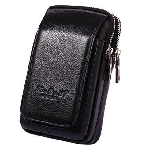 Leather Waist Pack Phone Belt Bag for Men Loop Holster Wallet Cellphone Case Pouch Pack Clip Money Purse for Phone Note Edge Plus