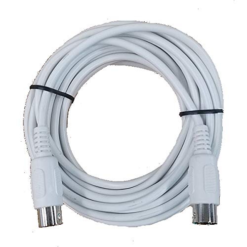 Cable Up CU/MD120/WHI 20′ MIDI Male to MIDI Male MIDI Cable (White)