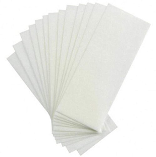100Pcs White Unisex Disposable Non-woven Wax Strip Body Hair Remove Waxing Paper Depilatory Epilator Paper For Facial Leg Arm Underarm (7.8″x2.7″)