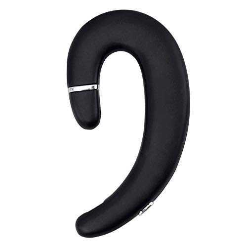 Sunffice Ear Hook Bluetooth Wireless Headphone,Non Ear Plug Headset with Microphone,Single Ear Noise Cancelling Earphones Painless Wearing for Android Smartphones,iPhone14 13 12 11 X 8 (Black)