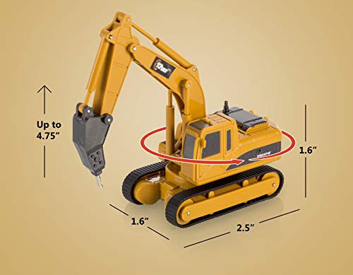 Top Race 4 Channel Mini Remote Control Drill Excavator 1:64 Scale, Mini Construction Toys Series (TR-018) | The Storepaperoomates Retail Market - Fast Affordable Shopping