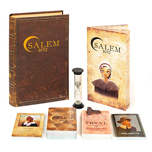 Salem 1692 Board Game – Witch Hunt Game for Friends and Family – A Game of Cards, Strategy, Deceit, and Luck for 4-12 Players