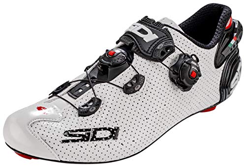 Wire 2 Air Vent Carbon Road Cycling Shoes (46.5, White/Black)