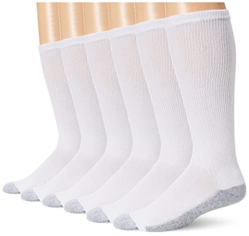 Hanes Men’s Over-the-Calf Tube Socks,White,1 Pack (12 Pairs) Sock:10-13 / Shoe:6-12