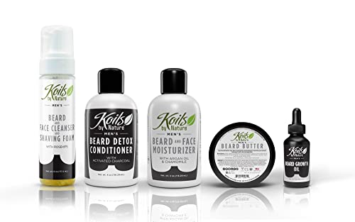 Koils by Nature Ultimate Beard Kit | 5 Products Included | All Natural – Cleanse, Detoxify, Moisturize, Soften, Protect