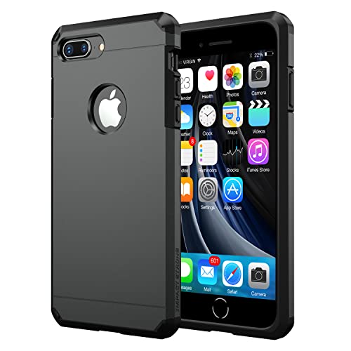 ImpactStrong iPhone 8 Plus Case/iPhone 7 Plus Case Heavy Duty Dual Layer Protection Cover Heavy Duty Case Compatible with iPhone 7 Plus / 8 Plus – Gun Black