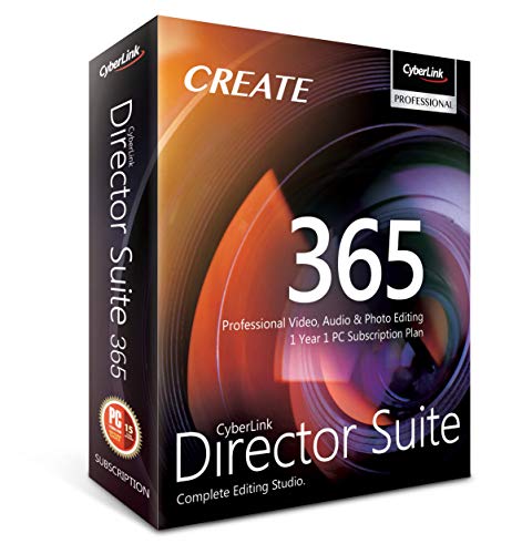 Cyberlink Director Suite 365 | 1 Year | 1 PC Subscription – Professional Video, Audio & Photo Editing