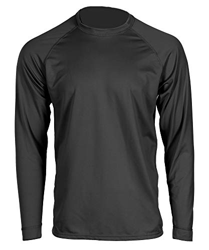 Victory KoreDry Men’s Long Sleeve Raglan T-Shirt – Water-Resistant UPF 50+ Sun Protection/Block, XX-Large, Charcoal Gray