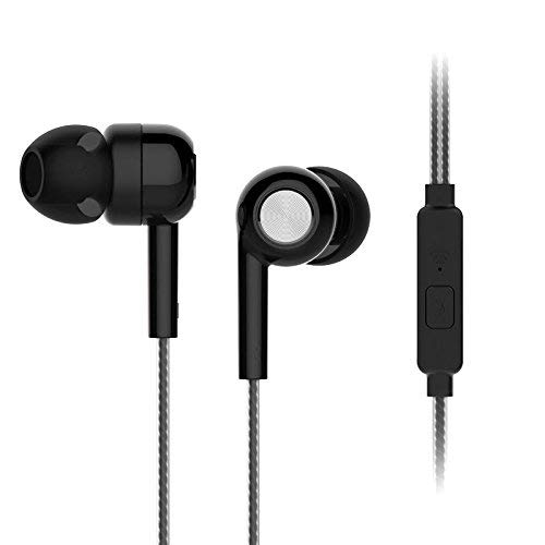 Middox Excellent Series 358 Earbuds with Microphone and Remote, Sound for iOS, Android, Note 4 5, Galaxy s5 Earbuds, Headphones and Free Eva Carry case (Black)