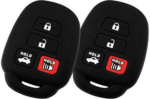 KeyGuardz Keyless Entry Remote Car Key Fob Outer Shell Cover Protective Case for Toyota Camry Corolla Rav4 HYQ12BDM (Pack of 2)