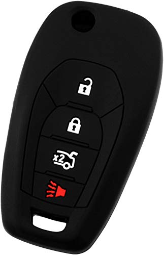 KeyGuardz Keyless Entry Remote Car Flip Key Fob Outer Shell Cover Soft Rubber Protective Case for Chevy Cruze