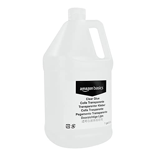 Amazon Basics All Purpose Washable School Clear Liquid Glue – Great for Making Slime, 1 Gallon Bottle