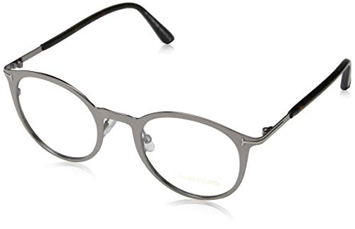 Tom Ford FT 5465 014 Ruthenium Metal Oval Eyeglasses 47mm